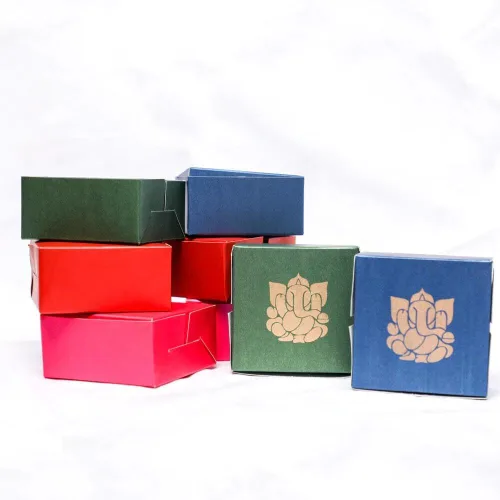 Miniatura 6 de Desi Favors Ganesh Cajas dulces para dulces indios, galletas, golosinas, mithai, dulces, cajas de regalo hechas a mano, caja de Mithai a granel