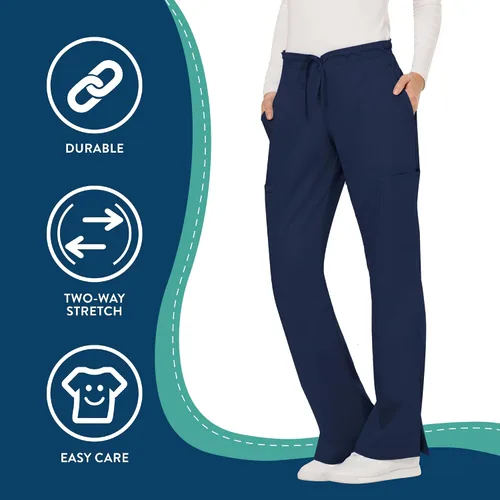 Miniatura 4 de Cherokee - Pantalones quirúrgicos elásticos Workwear Revolution WW120 para mujer, suaves y con cordón ajustable