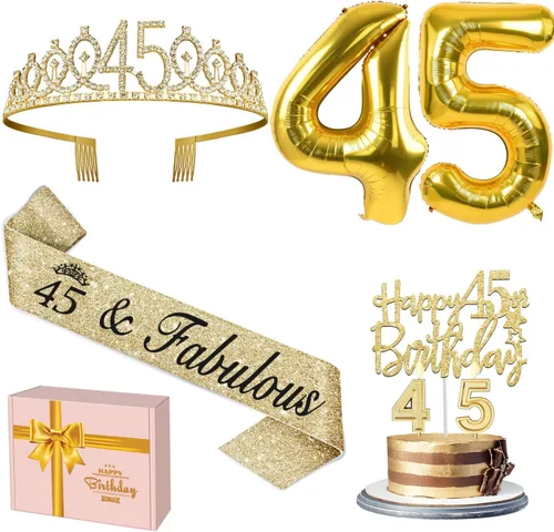 Miniatura 33 de Decoraciones doradas de 70 cumpleaños para mujer con banda y tiara de cumpleaños 70, adorno para pastel y velas, globos de números, regalos de 70