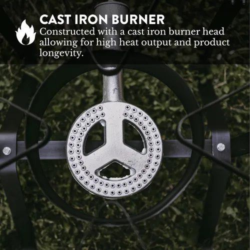 Miniatura 5 de GasOne B-5200K Cocina para Exteriores con Manguera Trenzada de Acero de Alta Presión Quemador de Propano Estufa de Campamento Negro