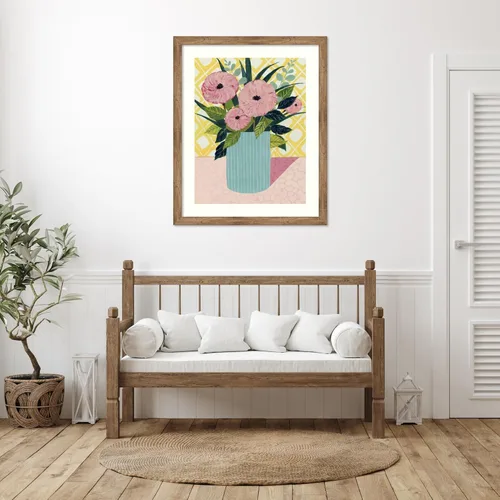 Miniatura 4 de Amanti Art Framed Wall Art Print 44x36 Retro Bouquet I by Grace Popp, Flowers Wall Art, Modern Contemporary Decor, X-Large Poster Painting Artwork