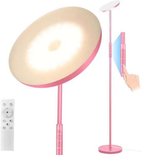 Miniatura 12 de Lámpara de pie, mejorada, 40 W, 4000 lúmenes, súper brillante, lámpara de pie LED para sala de estar, temperatura de color regulable continua 40W