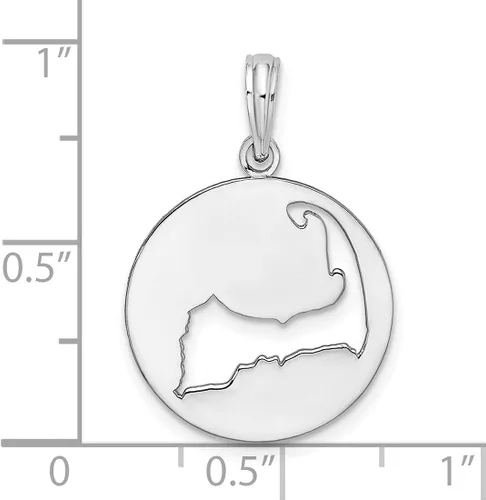 Miniatura 2 de Million Charms Dije de viaje de plata de ley 925, colgante pulido con corte de Cape Cod, Metal, no conocido
