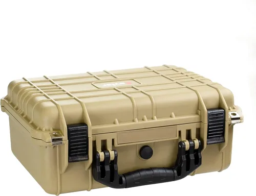 Miniatura 3 de Eylar Estuche Rígido Estándar de 16" para Equipo y Cámara, Impermeable con Espuma, Estándares TSA Beige Bronceado