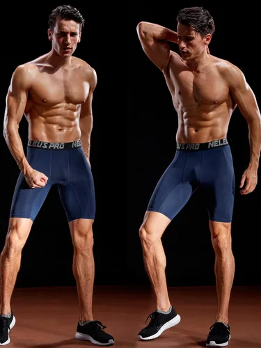 Miniatura 23 de NELEUS Paquete de 3 pantalones cortos de compresión para hombre