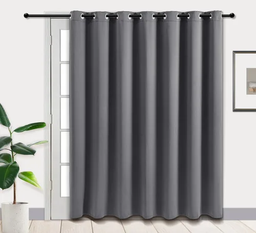 Miniatura 59 de PI Cortinas opacas para dormitorio, tratamiento de ventana con aislamiento térmico de anillo superior, cortinas oscurecedoras de habitación