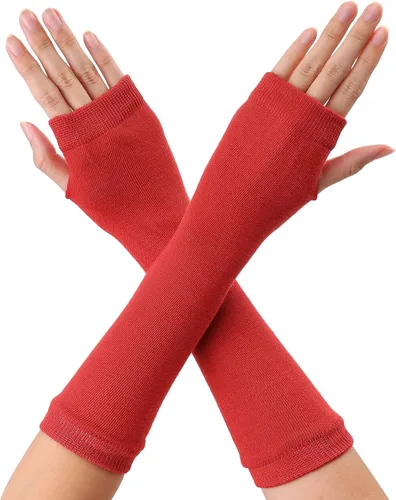 Miniatura 13 de Allegra K Calentadores de brazo sin dedos unisex de moda clásica