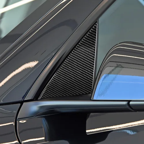 Miniatura 2 de Kit de ajuste interior de columna de panel de fibra de carbono de 2 piezas para Tesla modelo Y 2020-2023 Accesorios