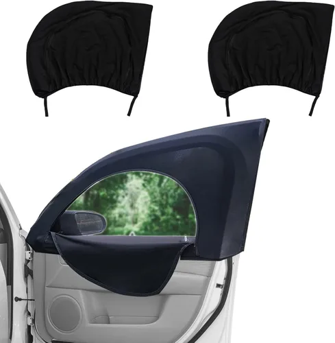 Miniatura 10 de Parasol universal para ventana lateral de coche, 2 unidades, cubierta de parasol para ventana delantera de automóvil (49.2 x 20.5 in)