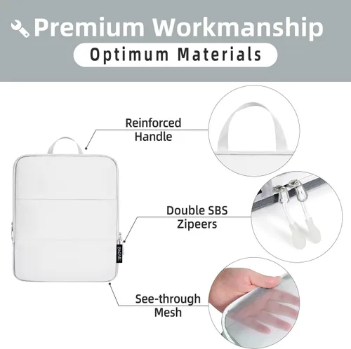 Miniatura 125 de BAGAIL 4 Set/6 Set Ultraligero Compresión Embalaje Cubos Organizador de Embalaje para Accesorios de Viaje Equipaje Maleta Mochila