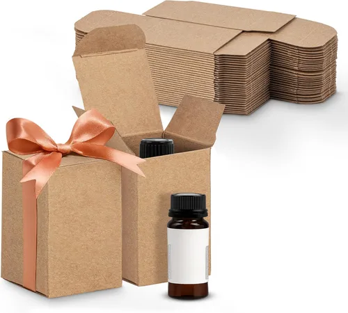 MT Products Tuck Top - Caja de regalo pequeña de cartón kraft de 2 x 2 x 3 pulgadas, cajas de regalo con tapas, paquete de 30 unidades