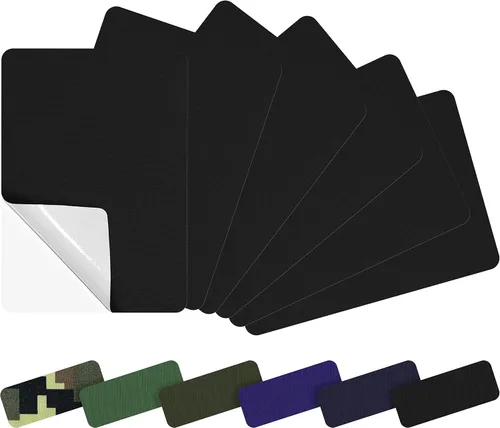 Miniatura 20 de Azobur Parches de reparación de chaquetas de plumón, impermeables, autoadhesivos, parches de tela de nailon para chaquetas hinchadas