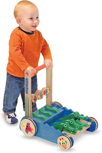 Miniatura 7 de Juguete para empujar de cocodrilo Melissa & Doug Deluxe Chomp and Clack, Estándar, talla única , Multicolor