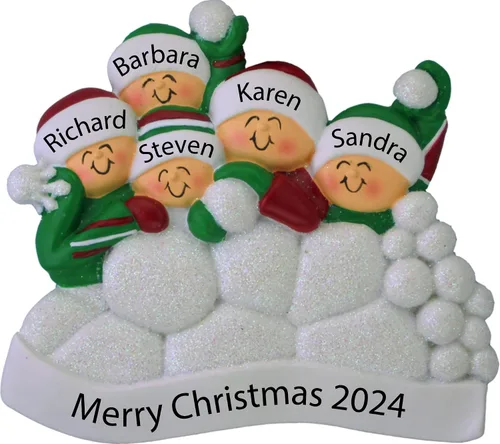 Miniatura 9 de Adorno familiar de Navidad personalizado para familia de 3, adorno de familia de tres nietos, adorno de bola de nieve personalizada, adornos