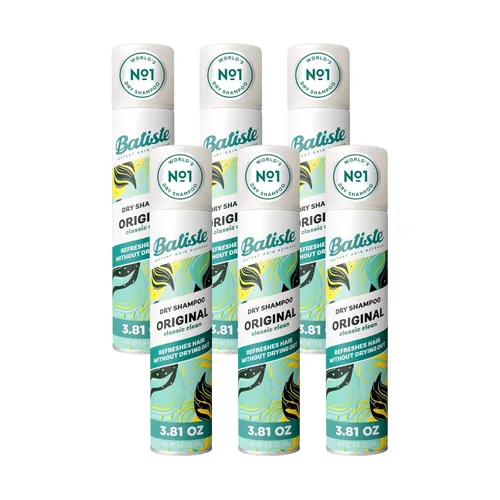 Batiste Champú seco original, absorbe aceite y grasa, aroma limpio clásico, 3.81 onzas