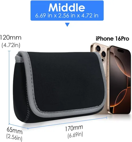 Miniatura 2 de LENTION Funda de almacenamiento mediana Tech para accesorios, laptop, MacBook, adaptador de corriente, mouse inalámbrico, cargadores de iPhone, Gris