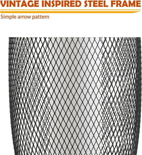 Miniatura 7 de Solar Yard Lámpara solar de pie para exteriores, pantalla de alambre de metal, linterna LED moderna parpadeante para exteriores, resistente a
