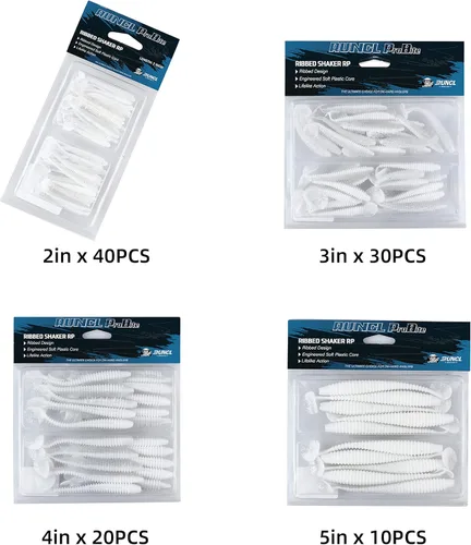 Miniatura 3 de RUNCL Swimbaits - Paleta de 10/20/30/40 unidades, cola de paleta de 5/4/3/2 pulgadas, señuelo suave para lubina de trucha, cebo de plástico duradero
