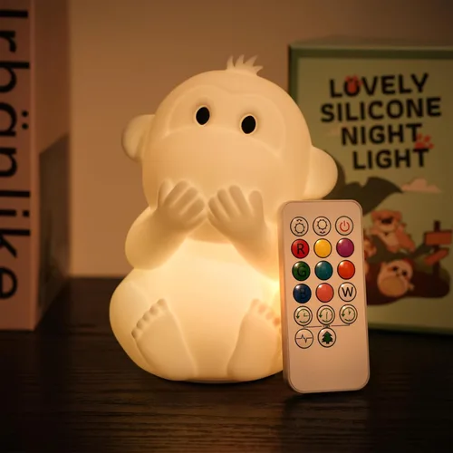 Miniatura 9 de Linda luz nocturna para bebés y niños en forma de coche, regulable+1800mAh recargable+temporizador+portátil+de silicona+esponjosa, lámpara de noche