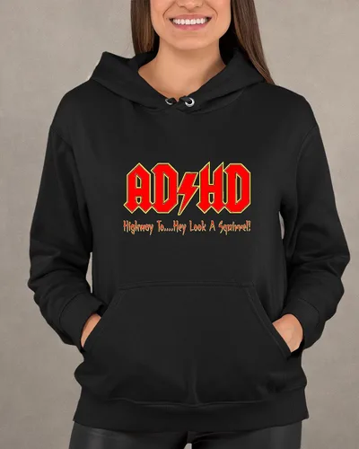 Miniatura 7 de Go All Out Sudadera con capucha para hombre y mujer con texto en inglés "Highway To Hey Look A Squirrel