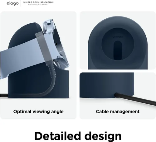 Miniatura 5 de elago GW2 Soporte de Carga Compatible con Samsung Galaxy Watch 8/8 Classic, 7/Ultra, 6/6 Classic, 5/5 Pro (40, 43, 44, 45, 47mm)