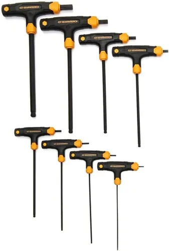 Miniatura 3 de GEARWRENCH 83520 Juego de llaves hexagonales con mango en T de extremo de bola métrica de 8 piezas
