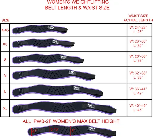 Miniatura 8 de Valor Fitness PWB - Cinturón de levantamiento de pesas para mujer, soporte de espalda y protección contra lesiones para entrenamiento cruzado