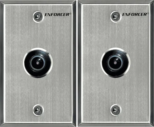 Seco-Larm EV-Y5105-N2SQ Paquete de 2 cámaras de pared analógicas HD/TVI/CVI/AHD/analógicas 4 en 1, lente de 0.114 in, ángulo de visión de 155