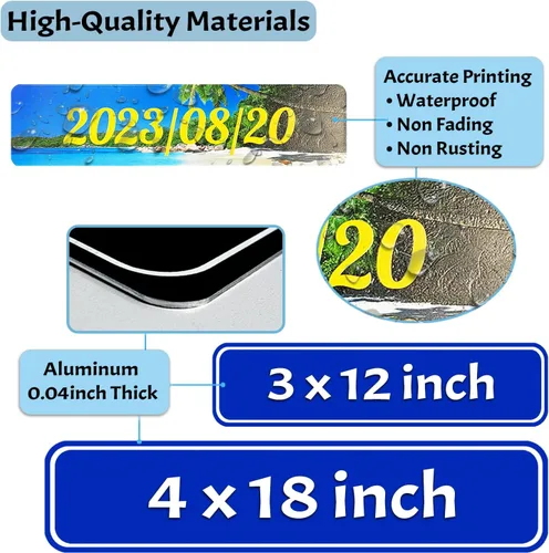 Miniatura 3 de Placa personalizada, señal de calle metálica personalizable con tu texto, nombre, logotipo, foto para oficina, negocio, lugar de trabajo, hogar