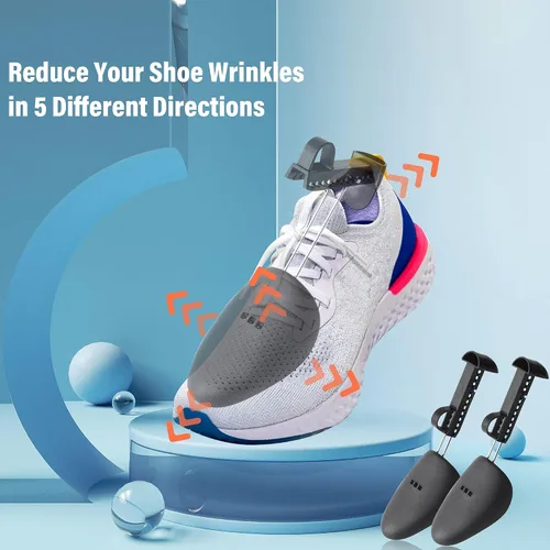 Miniatura 4 de YOLOPLUS+ Ensanchador de zapatos de plástico para hombre, árboles de zapatos ajustables para hombres, soporte portátil para talladores de árboles