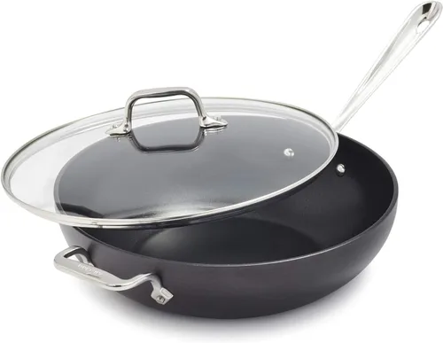 Miniatura 4 de Sartén para cocineros / sartén para Wok All-Clad E7859464 HA1, libre de PFOA, seguro, para lavaplatos, antiadherente, anodizada