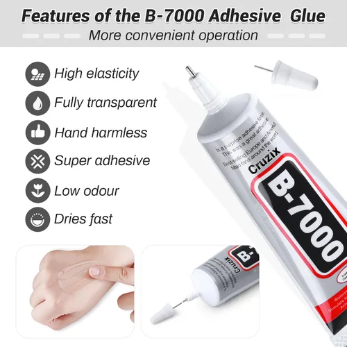 Miniatura 3 de B7000 - Pegamento para cuentas de joyería para hacer joyas, pegamento transparente de cristal 3.7 fl oz B7000+Plus pegamento superadhesivo multiusos