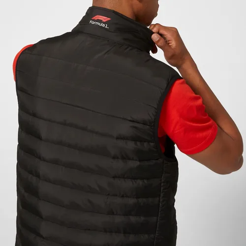 Miniatura 4 de Formula 1 - Chaleco acolchado con cremallera completa para hombre, Mercedes-AMG Petronas, negro, talla S
