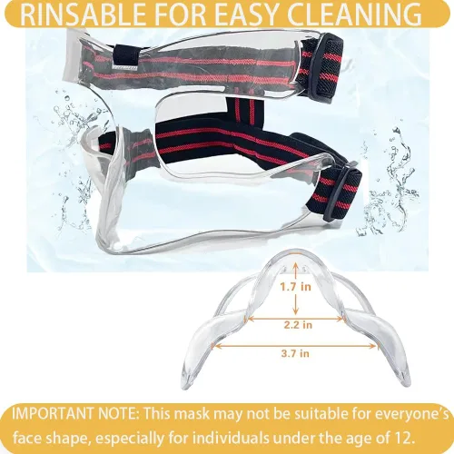 Miniatura 4 de Máscara protectora de nariz para baloncesto y deportes de fútbol máscara ajustable con acolchado de espuma para hombres y mujeres, color negro
