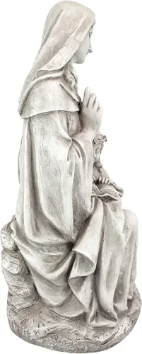 Miniatura 3 de Design Toscano Anne with Young Mother Mary Holy Religious Garden Estatua de jardín, 12 pulgadas de ancho, 21 pulgadas de alto, resina de piedra