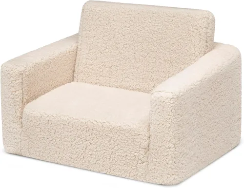 Miniatura 12 de Delta Children Cozee - Silla abatible Sherpa 2 en 1, silla convertible a tumbona para niños, crema