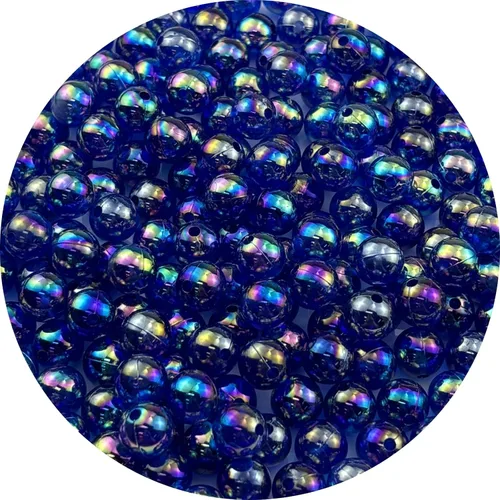 Miniatura 91 de 2000 cuentas redondas acrílicas de 0.157 pulgadas (0.157 in), cuentas espaciadoras de colores AB con agujero para bricolaje, pulseras, collares