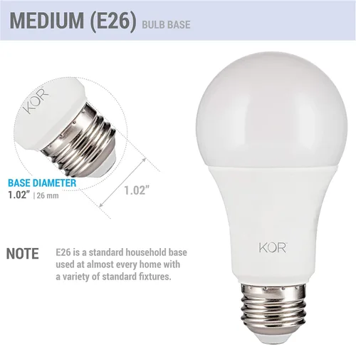Miniatura 3 de KOR Bombillas LED equivalentes a 100 W, 15 W, 1500 lúmenes, luz blanca diurna 5000 K, no regulable, base estándar A19 E26, vida útil de 10000 horas
