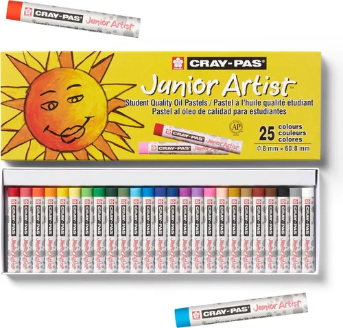 Sakura Cray-Pas Junior Artist - Juego de 25 pasteles al óleo de colores surtidos, Set XEP25