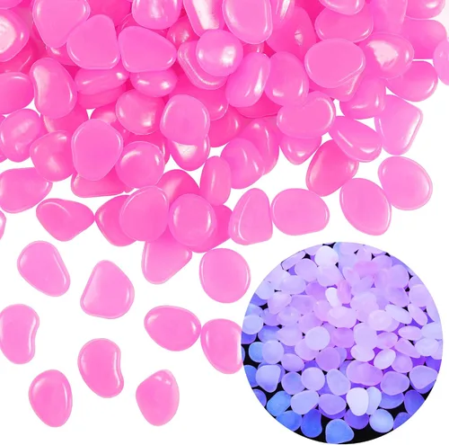 Miniatura 9 de OSOPOLA 150 PCS Piedras Luminosas - Rocas Luminosas Azules Decoraciones DIY Guijarros Decorativos para Acuario Pecera Acera Jardín Camino Patio