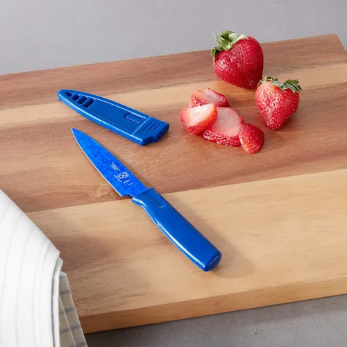 Miniatura 5 de Mercer Culinary Cuchillo de pelar antiadherente, 4 pulgadas, azul