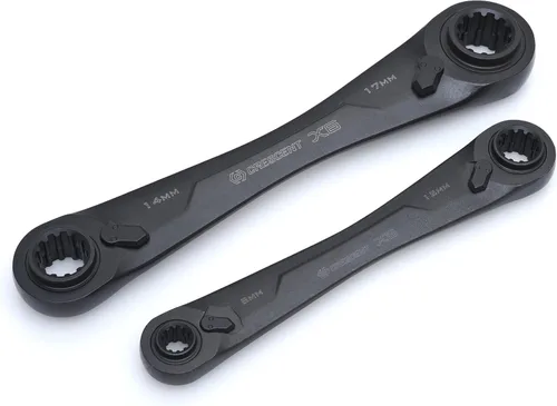 Miniatura 2 de Crescent CX6DBM2 - Juego de llaves métricas de trinquete de óxido negro 4 en 1 de 2 piezas X6