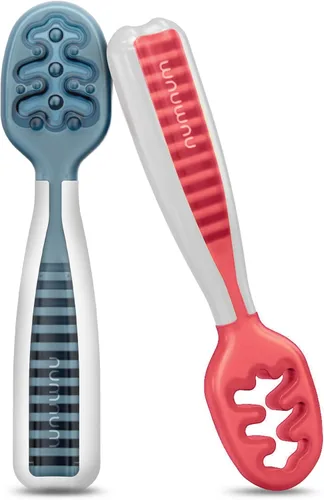 Miniatura 20 de NumNum Juego de Cucharas para Bebé, Baby Essentials Pre-Cuchara GOOtensils para 6+ Meses, Cucharas de Autoalimentación de Primera Etapa para Destete