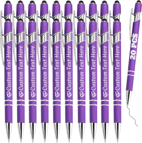 Miniatura 51 de Bolígrafos personalizados con grabado de nombre personalizado, bolígrafos de punta de lápiz con punta de lápiz personalizada, bolígrafos de Azul