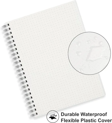 Miniatura 5 de RETTACY - Cuaderno de viñetas con puntos, paquete de 3, 160 páginas por paquete, tamaño A5 mediano (5.7" × 8.3"), papel grueso de 100 gsm