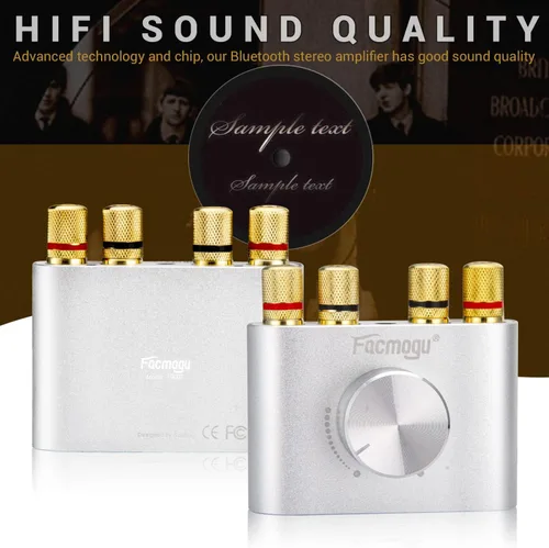 Miniatura 9 de Facmogu F900S 160W Bluetooth 5.0 Mini Amplificador, 80Wx2 2.0CH Amplificador de potencia de audio, sonido estéreo de alta fidelidad amplificador