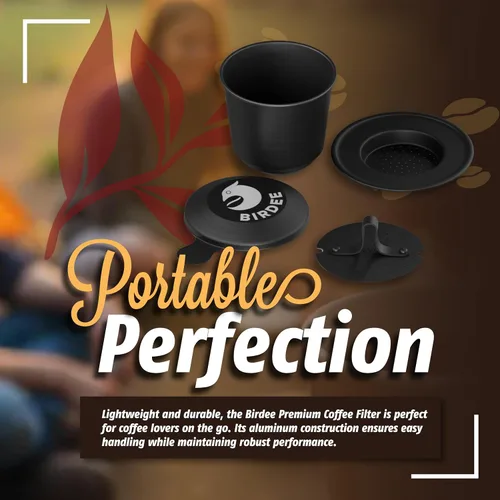 Miniatura 7 de Birdee Gotero de café vietnamita de aluminio – Negro, 6 onzas, filtro Phin, ligero y portátil, perfecto para Ca Phe Sua Da, uso doméstico, viajes