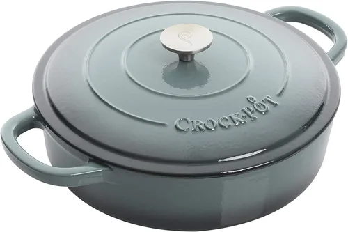 Crock Pot Artisan - Cacerola de hierro fundido esmaltado. Gris (Slate Gray)