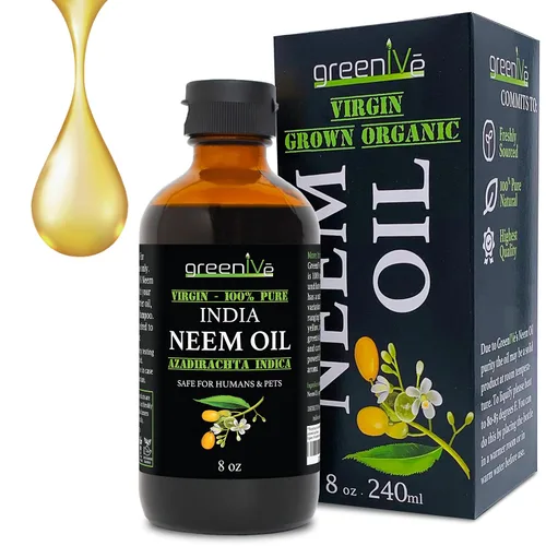 Miniatura 10 de GreenIVe Aceite de neem 100% cultivado orgánicamente, virgen prensado en frío, puro y natural, 16 onzas, ideal para jardinería, cuidado de la piel