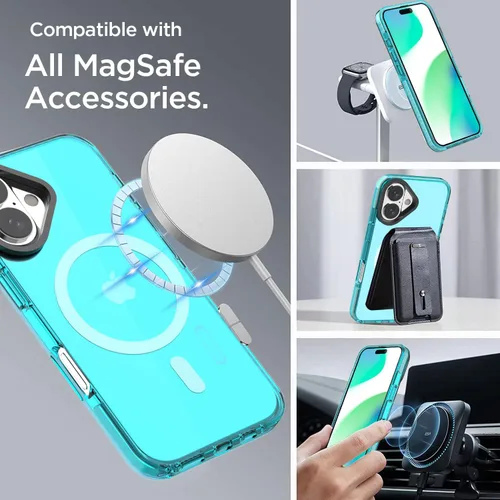 Miniatura 95 de AICase Funda protectora para iPhone 16 compatible con iPhone 16, delgada, ligera, transparente [no amarillenta] Diseño vibrante